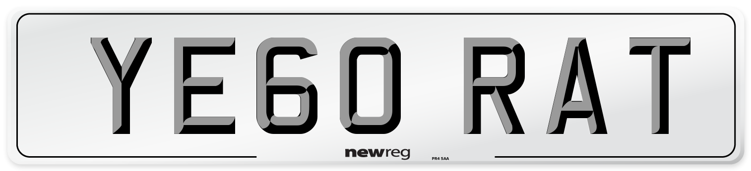YE60 RAT Number Plate from New Reg